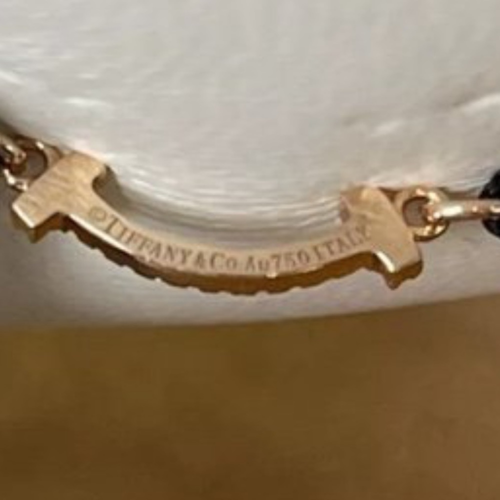 Authentic Tiffany & Co. Smile cord bracelet in rose gold and diamonds - Picture 16 of 16